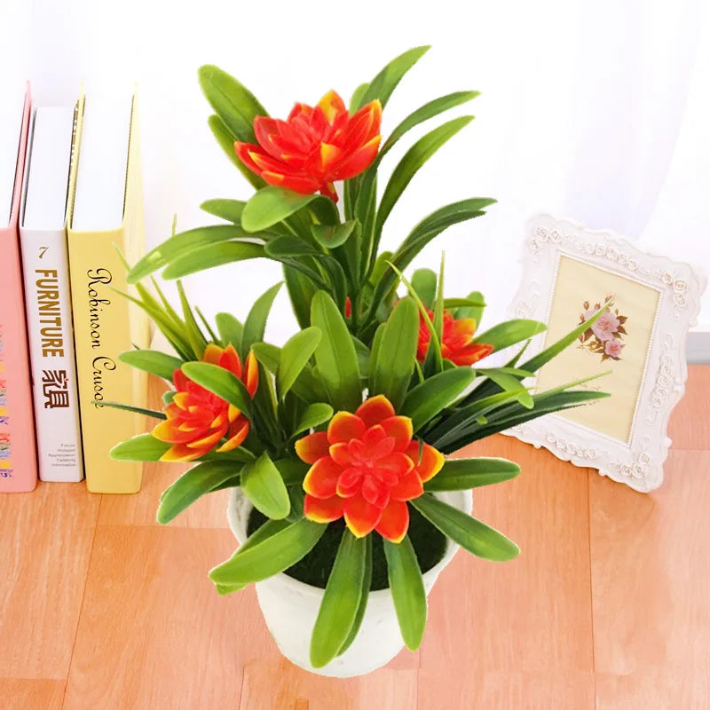 Artificial Flowers Plant Pot