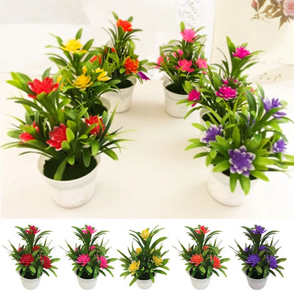 Artificial Flowers Plant Pot