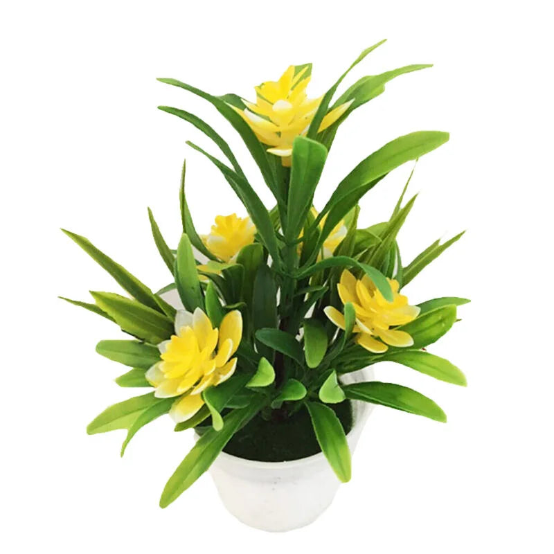 Artificial Flowers Plant Pot