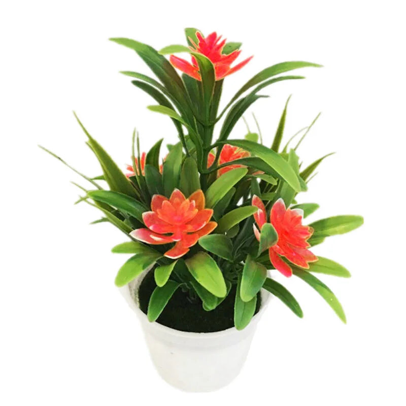 Artificial Flowers Plant Pot
