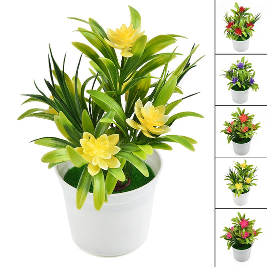 Artificial Flowers Plant Pot